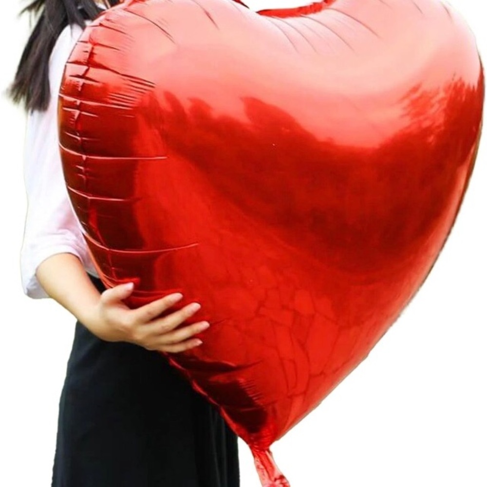 32” Giant Foil Heart Shape Balloon For Any Occasion - One Piece